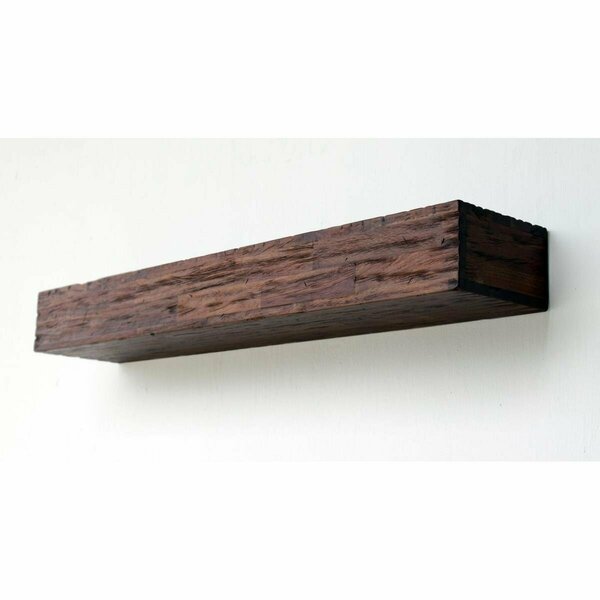 Sekkusu Furniture 48 in. Distressed Floating Shelves., Brown - 2 Piece SE2614672